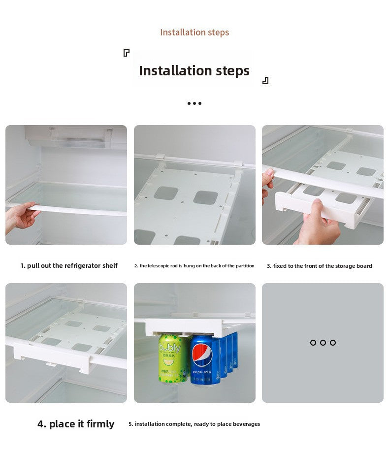Creative new refrigerator hanging storage rack can drink cola beer storage rack