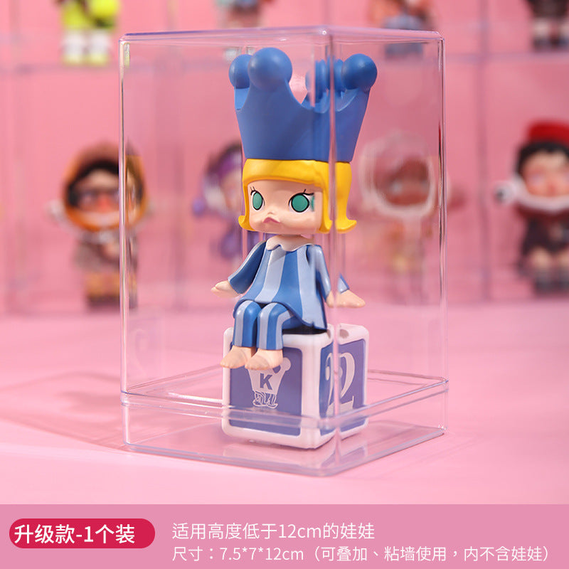 Blind Box Storage Box Doll Display Stand Bubble Mart Display Box Dustproof Transparent Figurine Display Acrylic Box