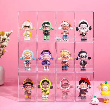 Blind Box Storage Box Doll Display Stand Bubble Mart Display Box Dustproof Transparent Figurine Display Acrylic Box